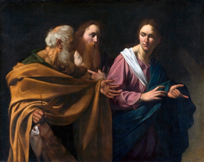 カラヴァッジョの「聖ペテロと聖アンデレの召命」