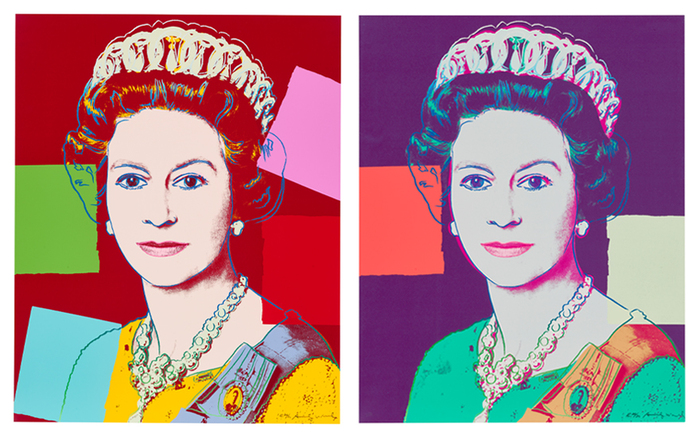 「エリザベス女王2世の肖像画」アンディ・ウォーホル
