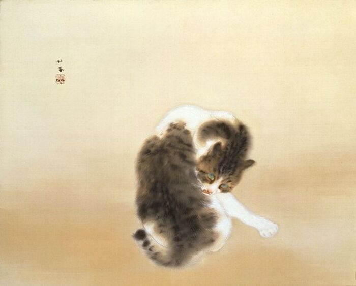 「班猫（はんびょう）」竹内栖鳳の猫の作品